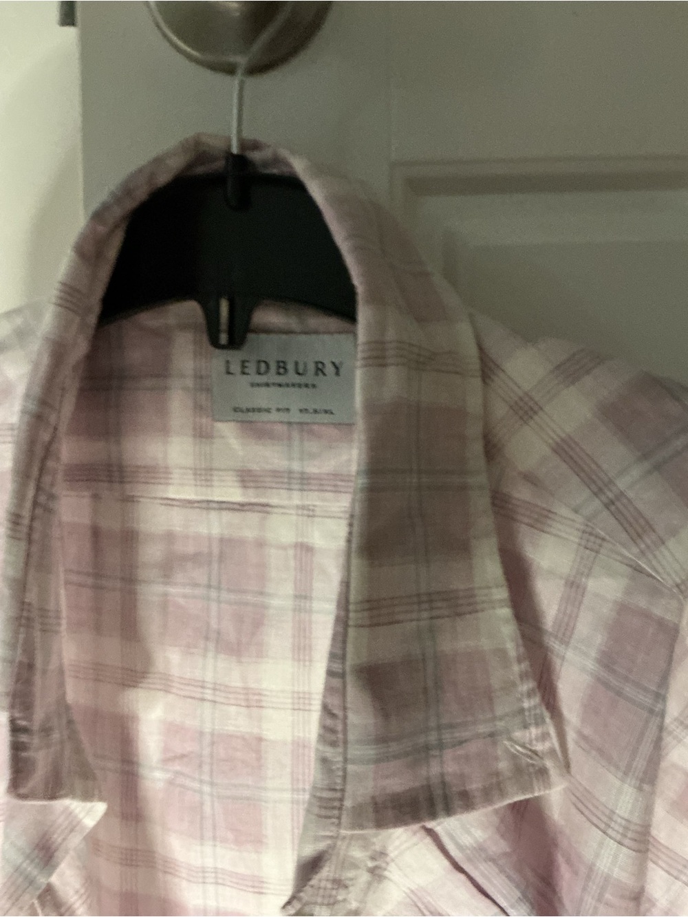 Ledbury Men's Pink Plaid Button-Down Shirt